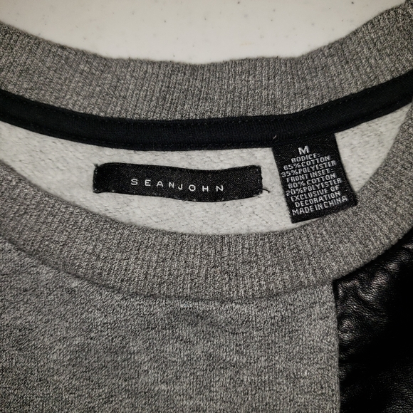 Grey patchwork sweater - Picture 3 of 4